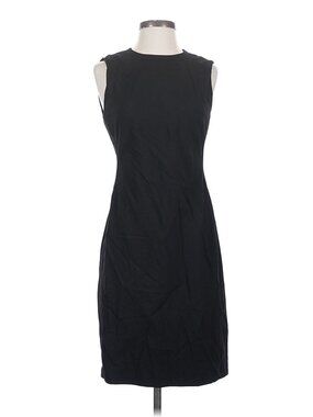 Theory Black Wool-blend Sleeveless Career Dress. Size 4.